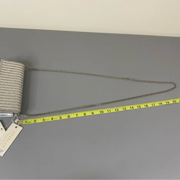 NWT Starlet Hollywood CA Silver Sparkling Stone Clutch Bag Shoulder Purse - Picture 7 of 16